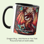 Name oder Text hinzufügen, Drache aus festem Glas  Tasse