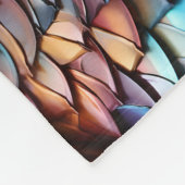 Name oder Text hinzufügen, Dragon Scales Aqua Blue Fleecedecke (Ecke)