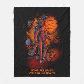 Name oder Text hinzufügen - Lion Astronaut SK8 Spa Fleecedecke (Vorderseite)