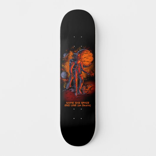 Name oder Text hinzufügen - Lion Astronaut SK8 Spa Skateboard (Vorderseite)