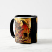 Name oder Text hinzufügen, Red & Gold Dragon mit F Tasse (Vorderseite Links)
