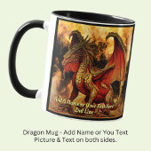 Name oder Text hinzufügen, Red & Gold Dragon mit F Tasse