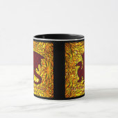 Name oder Text hinzufügen, Red & Gold Dragon mit F Tasse (Zentrum)