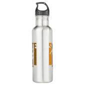 Name oder Text hinzufügen - SKATE-Skateboarder Edelstahlflasche (Rückseite)