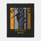 Name oder Text hinzufügen - SKATE-Skateboarder Fleecedecke (Vorderseite)