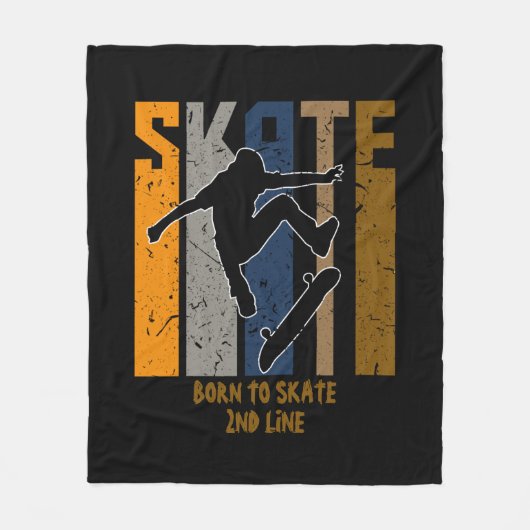 Name oder Text hinzufügen - SKATE-Skateboarder Fleecedecke (Vorderseite)