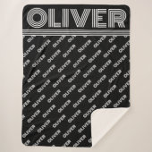 Name oder Text hinzufügen, Typografie schwarz und Sherpadecke (Vorderseite)