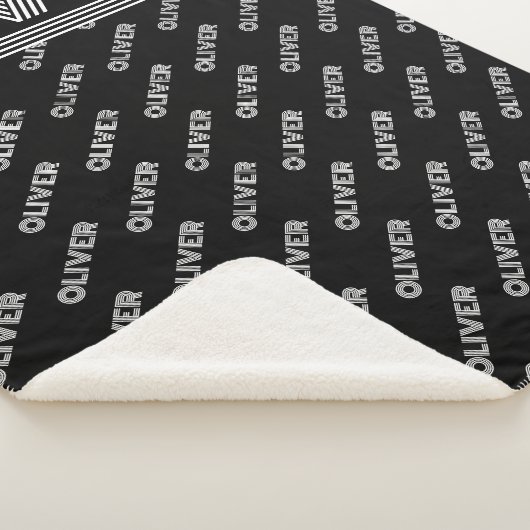 Name oder Text hinzufügen, Typografie schwarz und  Sherpadecke (3/4)