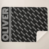 Name oder Text hinzufügen, Typografie schwarz und  Sherpadecke (Vorderseite (Horizontal))