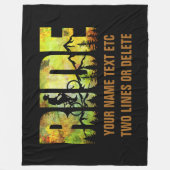 Name oder Text Mountainbike Rider Herbstfarben hin Fleecedecke (Vorderseite)