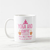 Name oder Text Yoga Benötigen Kaffee Pink Funny Kaffeetasse (Links)