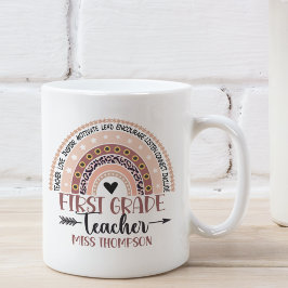 Name of 1st grade teacher, Cute Rainbow Kaffeetasse