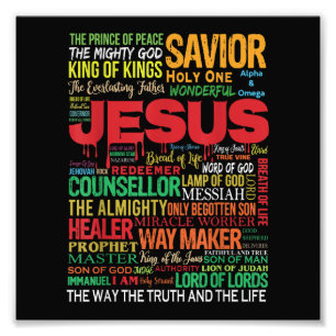 Name of jesus king savior counsellor fotodruck