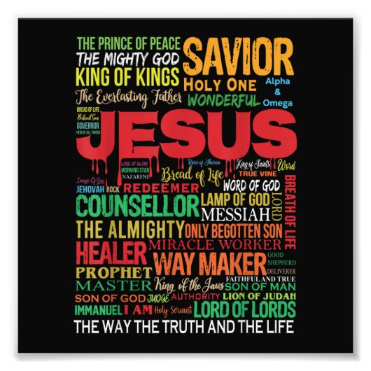 Name of jesus king savior counsellor fotodruck (Vorne)