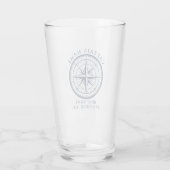 Name of your boat Nautical Style Glas (Rückseite)