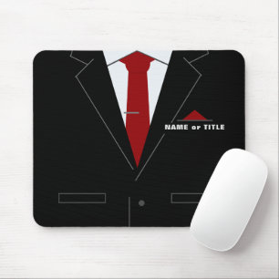 Name Office Mouse Pad Black Anzug Necktie Mousepad