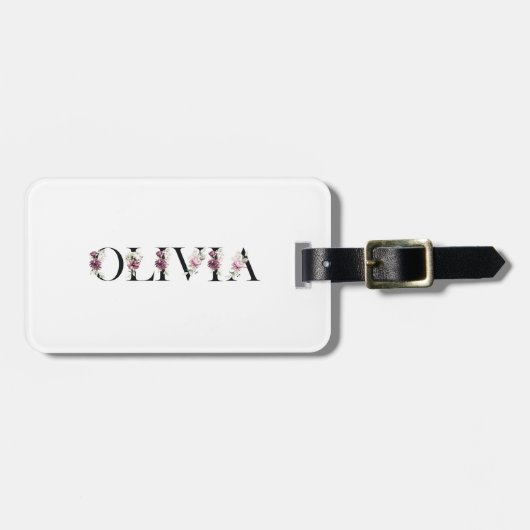 Name Olivia Gepäckanhänger (Vorderseite horizontal)