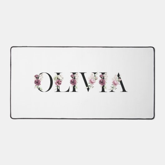 Name Olivia Schreibtischunterlage (Vorderseite)
