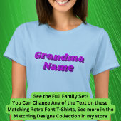 Name, Oma, Familienstretrero hinzufügen oder bearb T-Shirt
