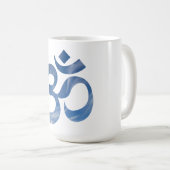 Name on, Blue Sky Clouds Muster Om Symbol 15oz Kaffeetasse (VorderseiteRechts)
