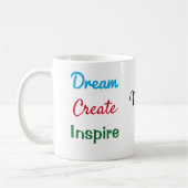 Name on Dream Create Inspirier 11oz Kaffeetasse (Links)