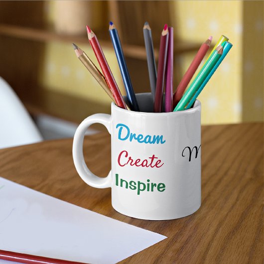 Name on Dream Create Inspirier 11oz Kaffeetasse