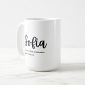 Name on Mug: Sofia  Kaffeetasse (Vorderseite Links)
