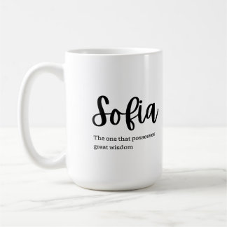 Name on Mug: Sofia  Kaffeetasse