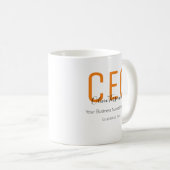 Name Orange Black CEO Kaffeetasse (VorderseiteRechts)