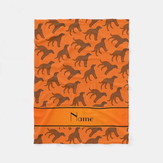 Name orange Chesapeake Bay Retrieve Hunde Fleecedecke (Vorderseite)