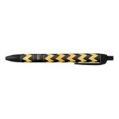 Name Orange Gold Zig Zag auf schwarz Kugelschreiber (Unterseite)