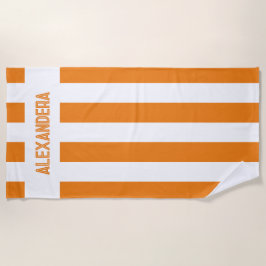 Name Orange Junggeselinnen-Abschied Strandtuch