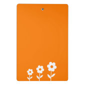 Name-orange und weißes Miniklemmbrett Mini Klemmbrett (Rückseite)