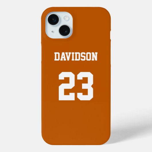 Name Orange und White Jersey Case-Mate iPhone Hülle (Rückseite)