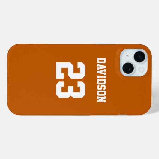 Name Orange und White Jersey Case-Mate iPhone Hülle (Rückseite (Horizontal))