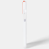 Name Orangen- und Weißstreifensport Case-Mate iPhone Hülle (Rückseite / Links)