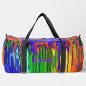 Name Paint Tropfens Blue Green Orange hinzufügen Duffle Bag (Vorderseite)