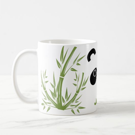 Name Panda Bear Coffee Tasse (Links)