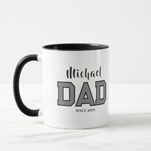 Name Papa seit Jahr Einfache Typografie Vater Tasse