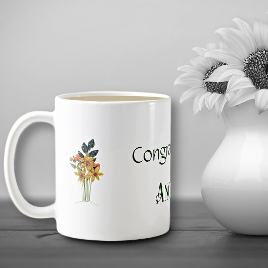 Name, Papiergequillte Blume, Alleinbezug 11oz Kaffeetasse