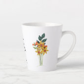 Name, Papierquillte Blume Positive Worte 12 oz Milchtasse (Rechts)