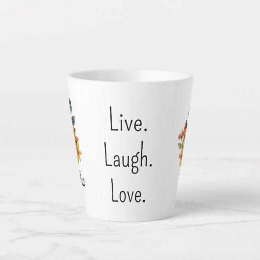 Name, Papierquillte Blume Positive Worte 12 oz Milchtasse (Vorderseite)