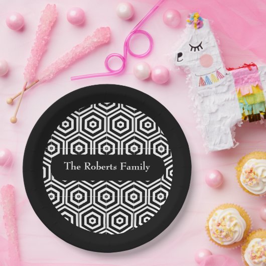 Name Party Teller Hexagon Muster (Party)