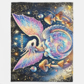 Name, Pastel Baby Dragon Pink Blue on Dark Fleecedecke (Vorderseite)