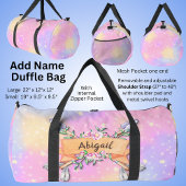 Name Pastel Boho Blume Arrows Pink Stars hinzufüge Duffle Bag