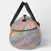 Name Pastell Wirbel & Stars Pink Aqua Abstrakt Duffle Bag (Rechts)