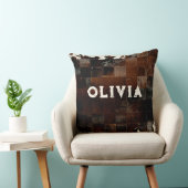 Name Patchwork Cowhide Print Western Rustikale Lan Kissen (Stuhl )