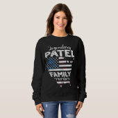 Name Patel US Flag Patel Nachname Patel Sweatshirt (Vorne ganz)