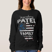 Name Patel US Flag Patel Nachname Patel Sweatshirt (Vorderseite)