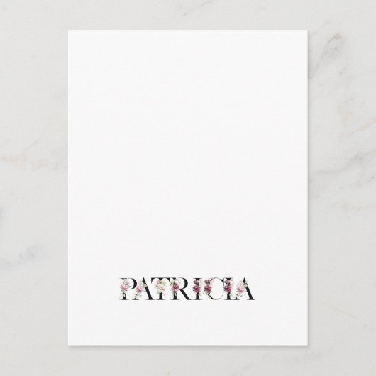 Name Patricia Postkarte (Vorderseite)